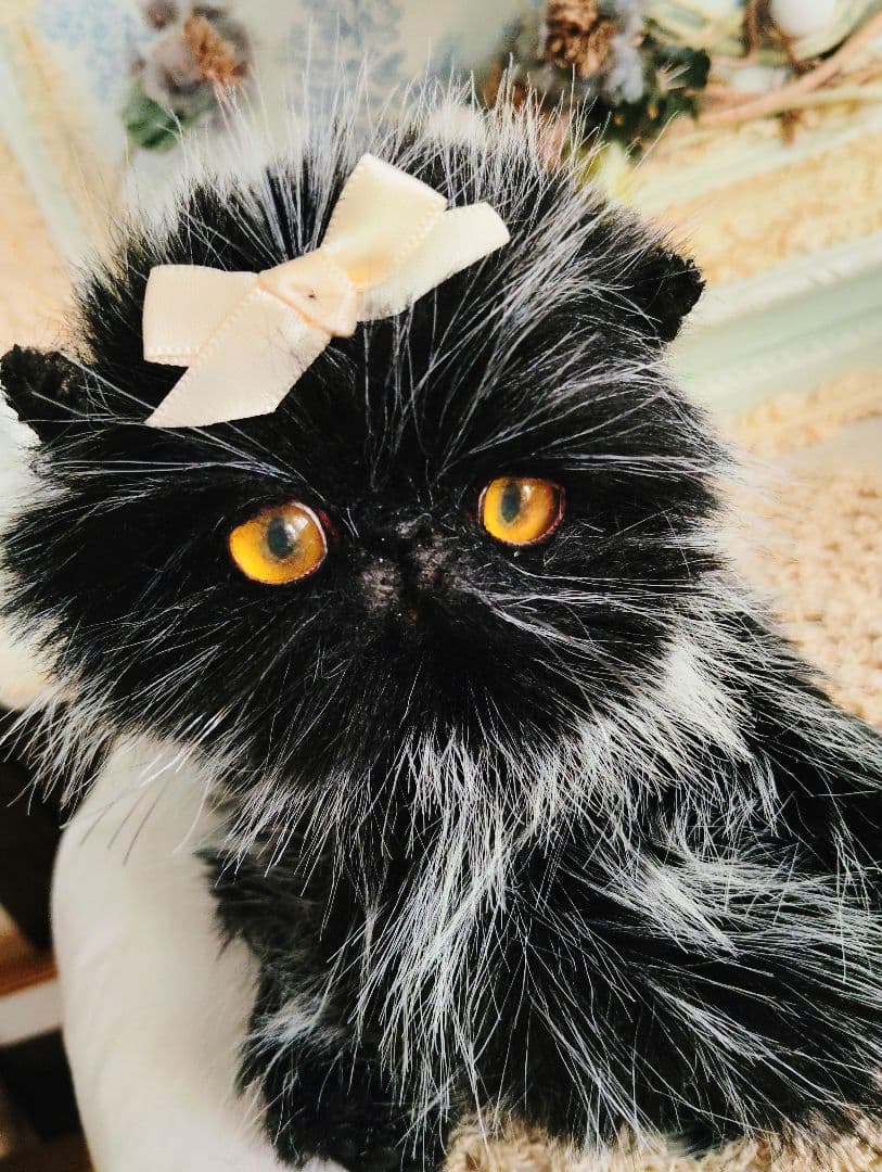 ふわふわ♡黒猫スイーツちゃん♡子猫♡アートドール♡ぬいぐるみ♡