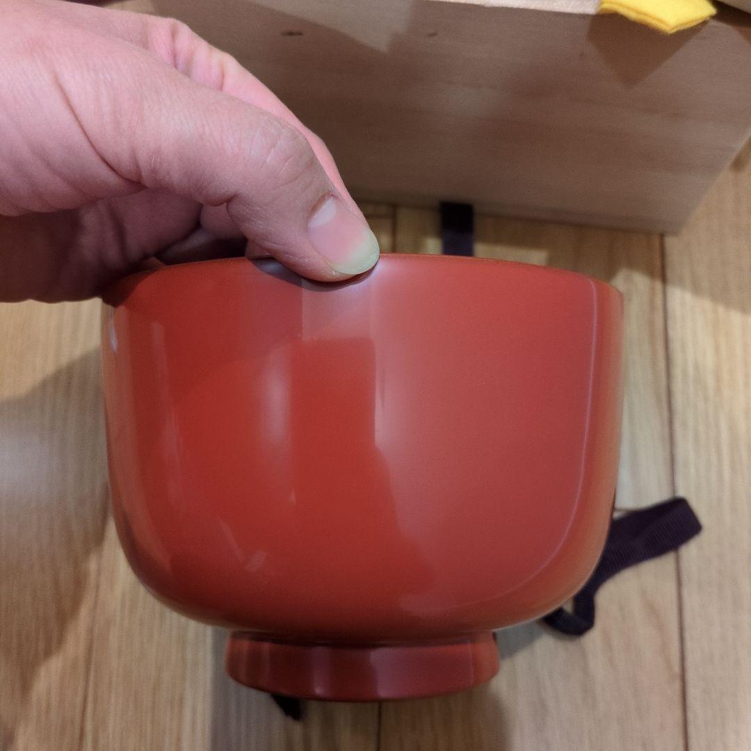 赤漆器 椀 高洲堂 木箱付き