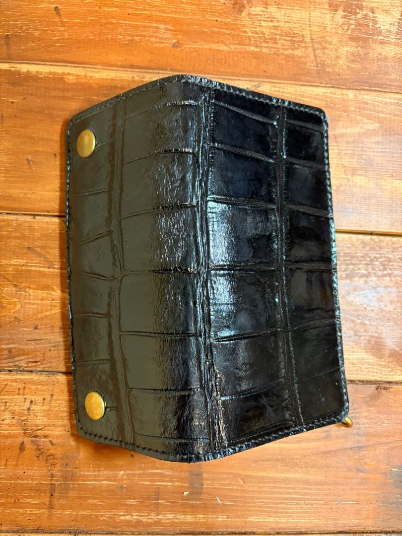 【年始セール】トラッカーウォレット ナイルクロコダイル コードバン