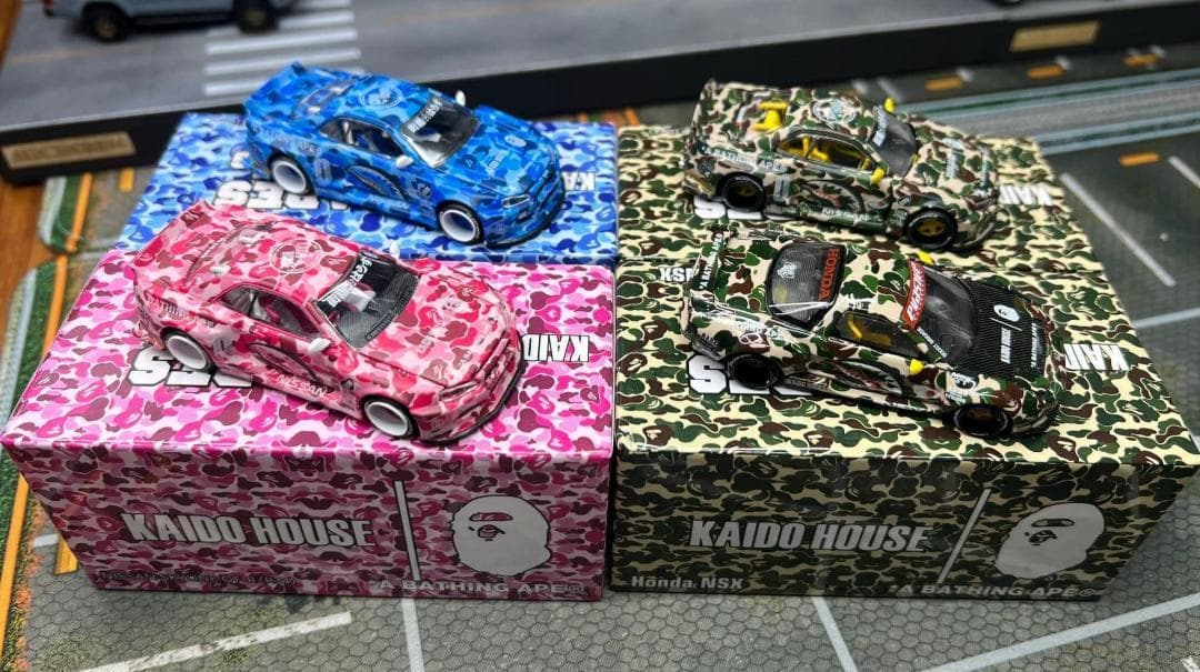 MINIGT KAIDO★HOUSE R34 スカイライン BAPE 4セット