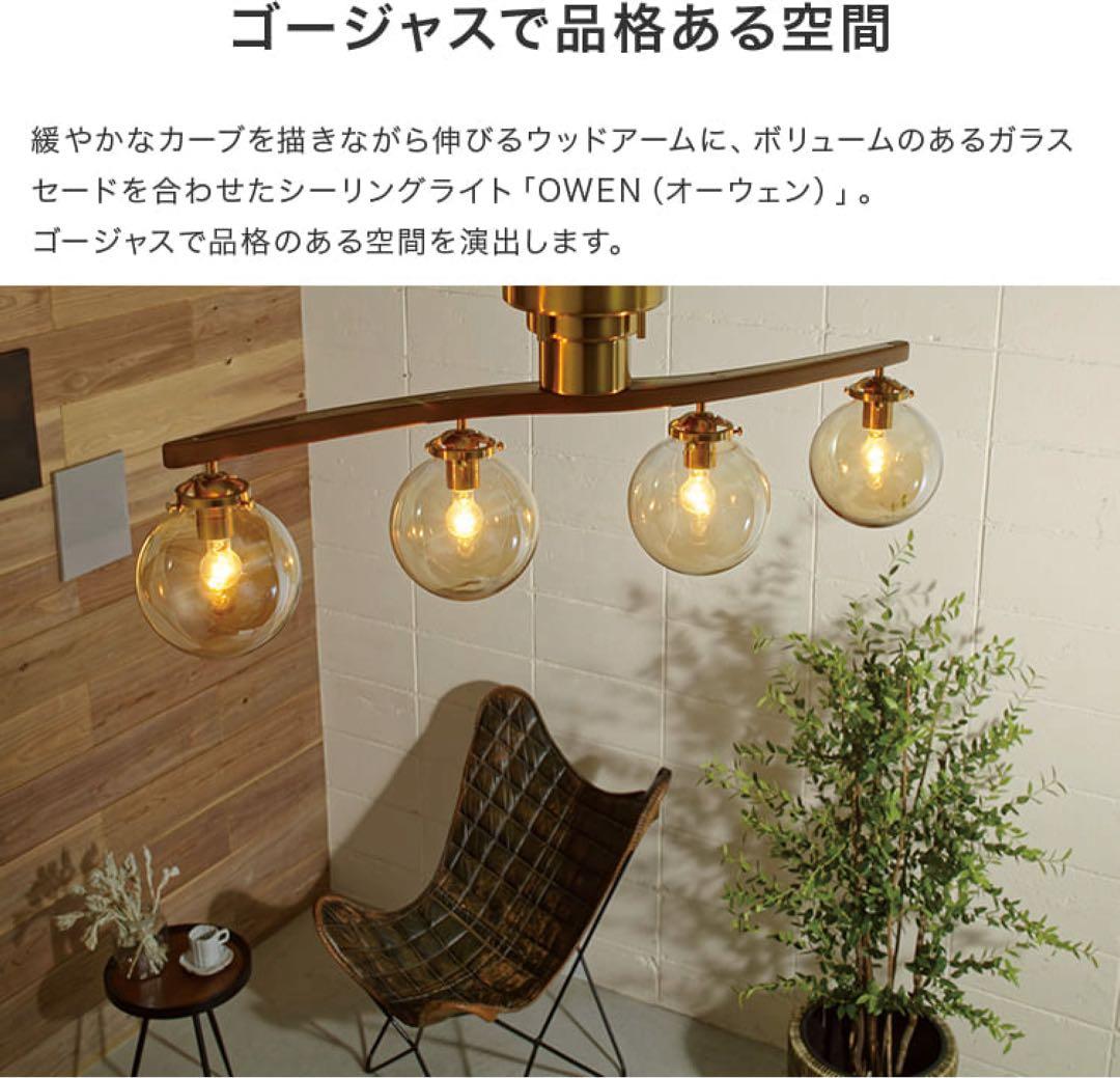 【新品】インターフォルム OWEN オーウェン LT-4025 シーリングライト