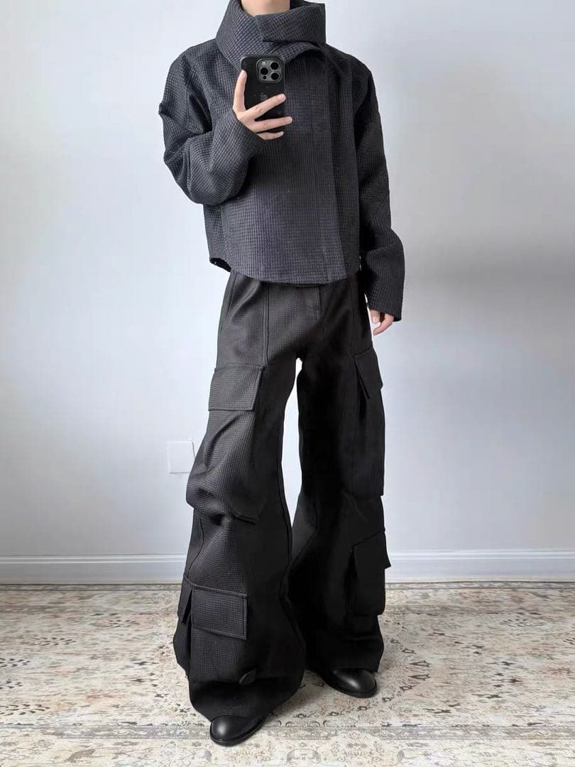 JCAESAR ZIPPER-JACKET WITH H斜めジップジャケット短丈