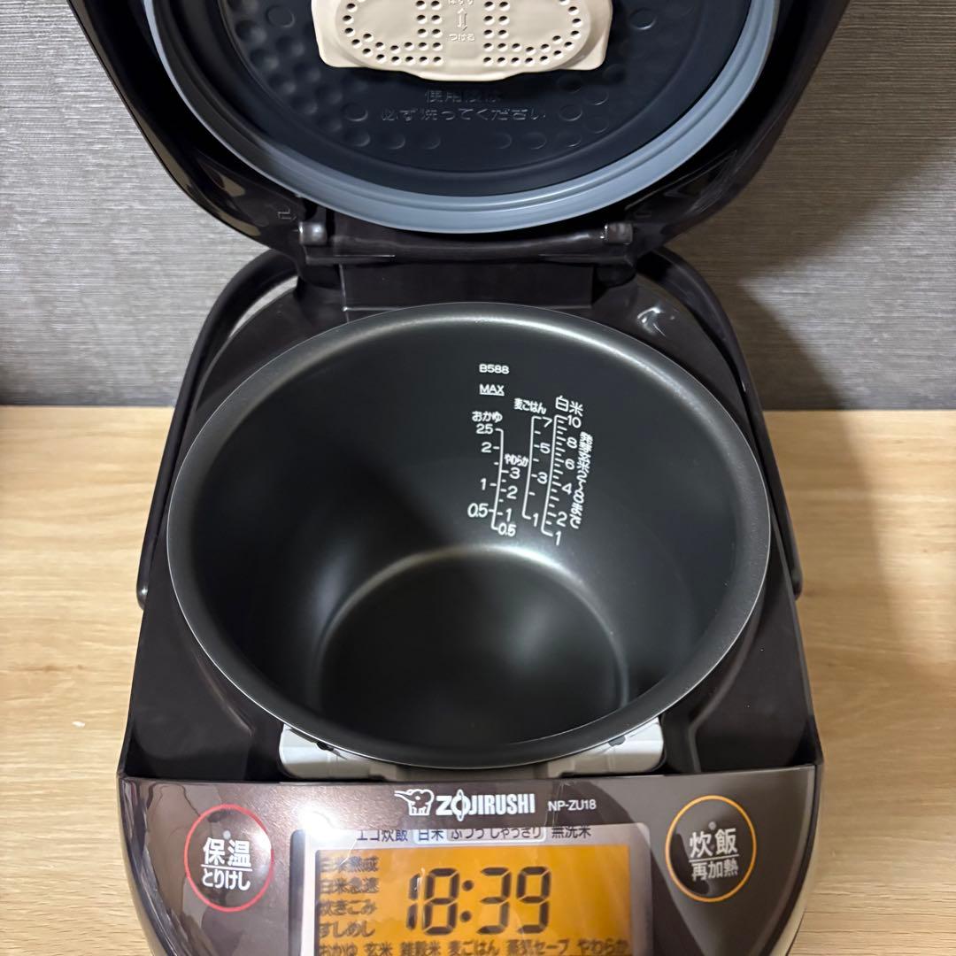 象印　炊飯器 1升ダークブラウン NP-ZU18-TD