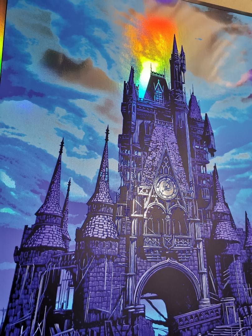 貴重・特大Foilポスター、 ディズニーシンデレラ城（150枚限定販売）