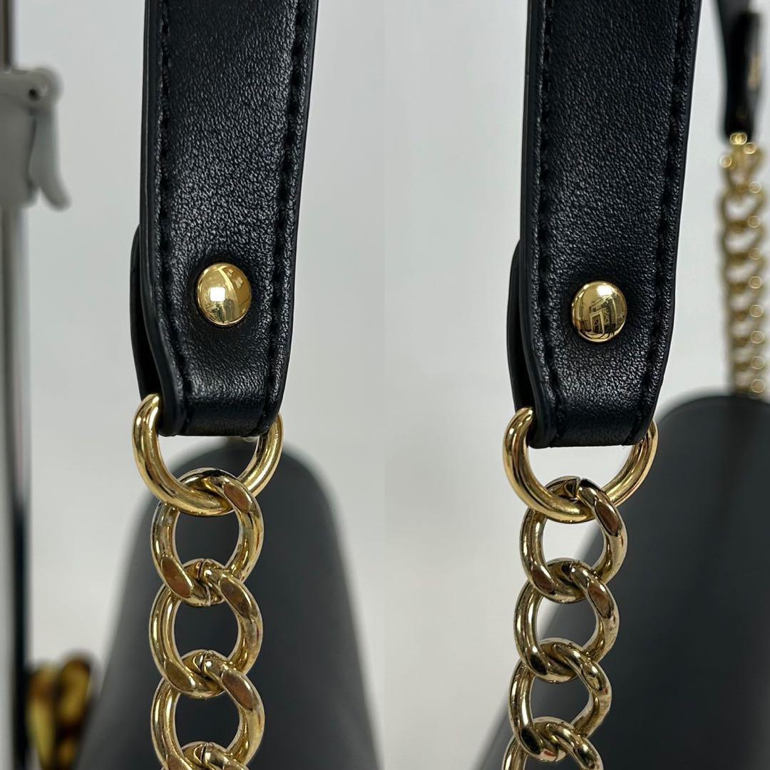 【美品】ヴィヴィアンウエストウッド ショルダーバッグ レザー オーブ リボン 黒