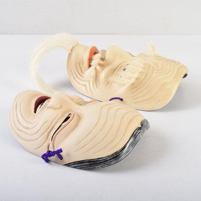 ちょんたろ 　吉備のおもて　能面　木彫　手名槌命　足名槌命　V　8790