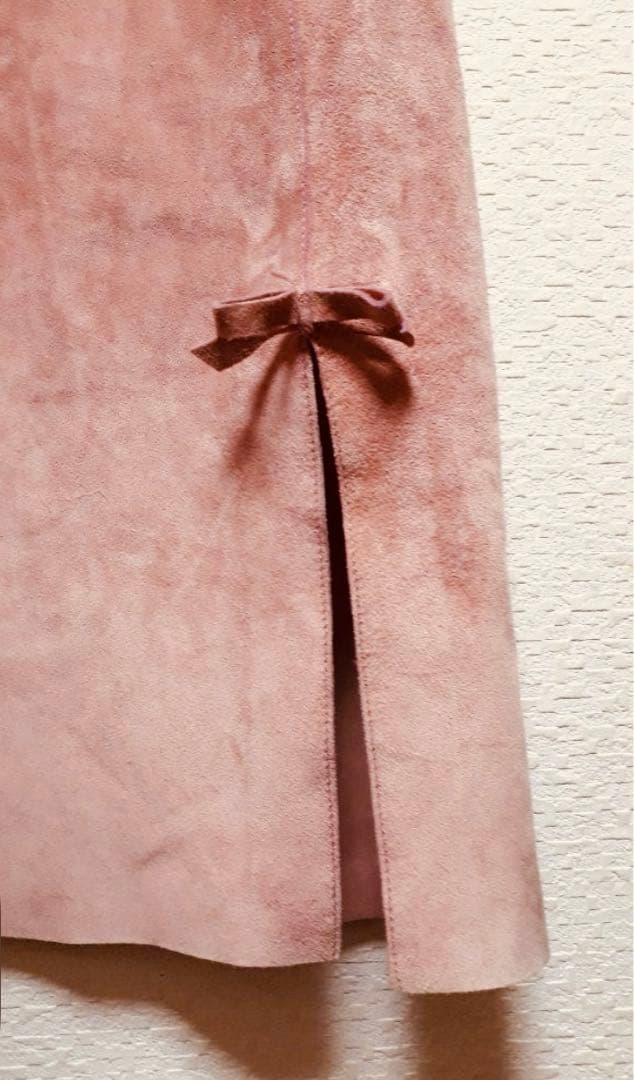 ✨GUCCIグッチ✨ピンクレザースカート　バックスキン38
