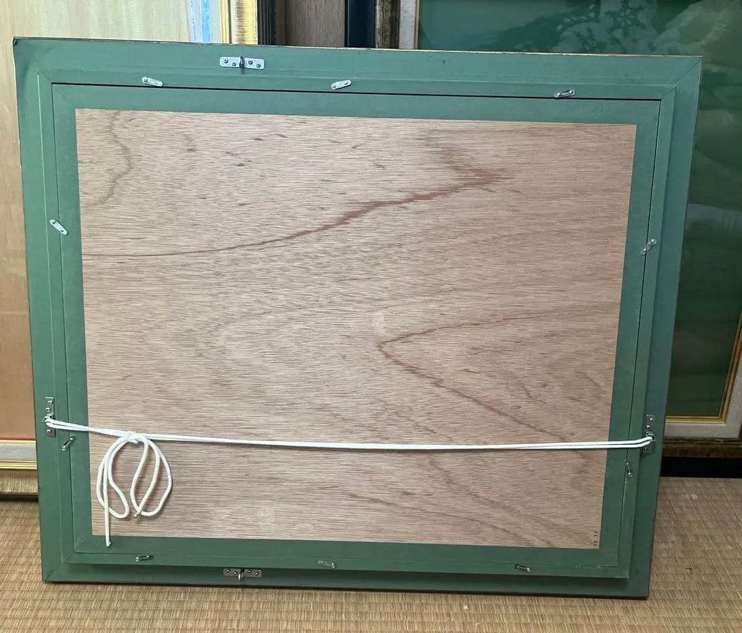 金色と黒色の油彩額縁　F15