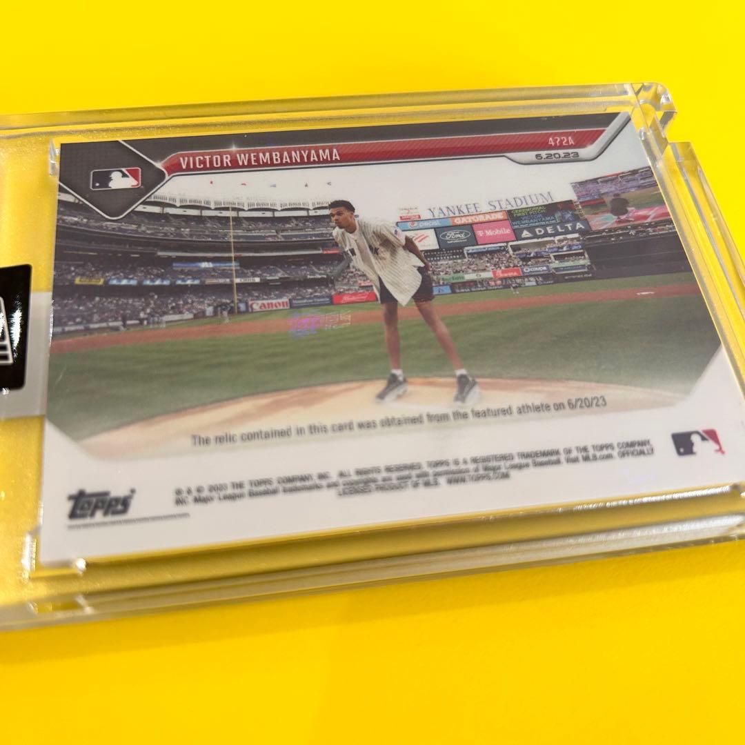 ウェンバンヤマ　レリックカード　ドラフト前日　ヤンキース始球式　直筆サイン無し