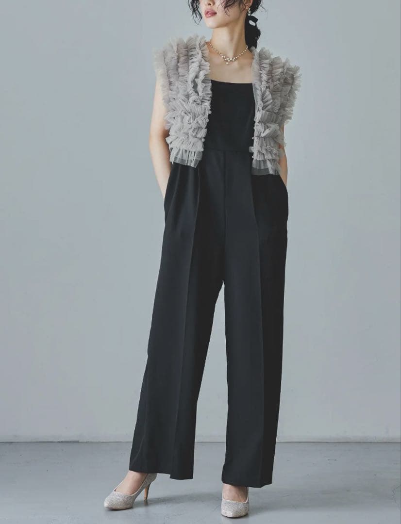 nianaチュールベストオールインワンドレスパンツドレス　andresd