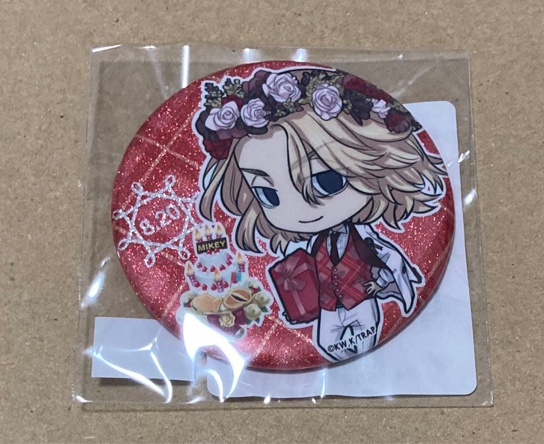 ぱずりべ　佐野万次郎　マイキー　バースデーシリーズ　缶バッジ　グリッター　東リベ