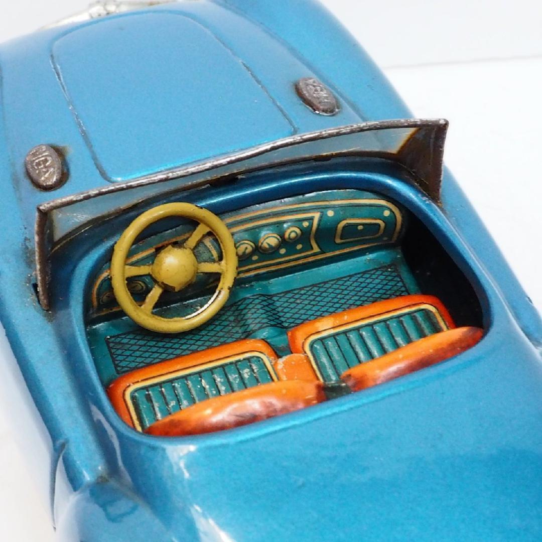 旧バンダイ【MGA 1600クーペ青ブルー 小】ブリキtin toy car箱無