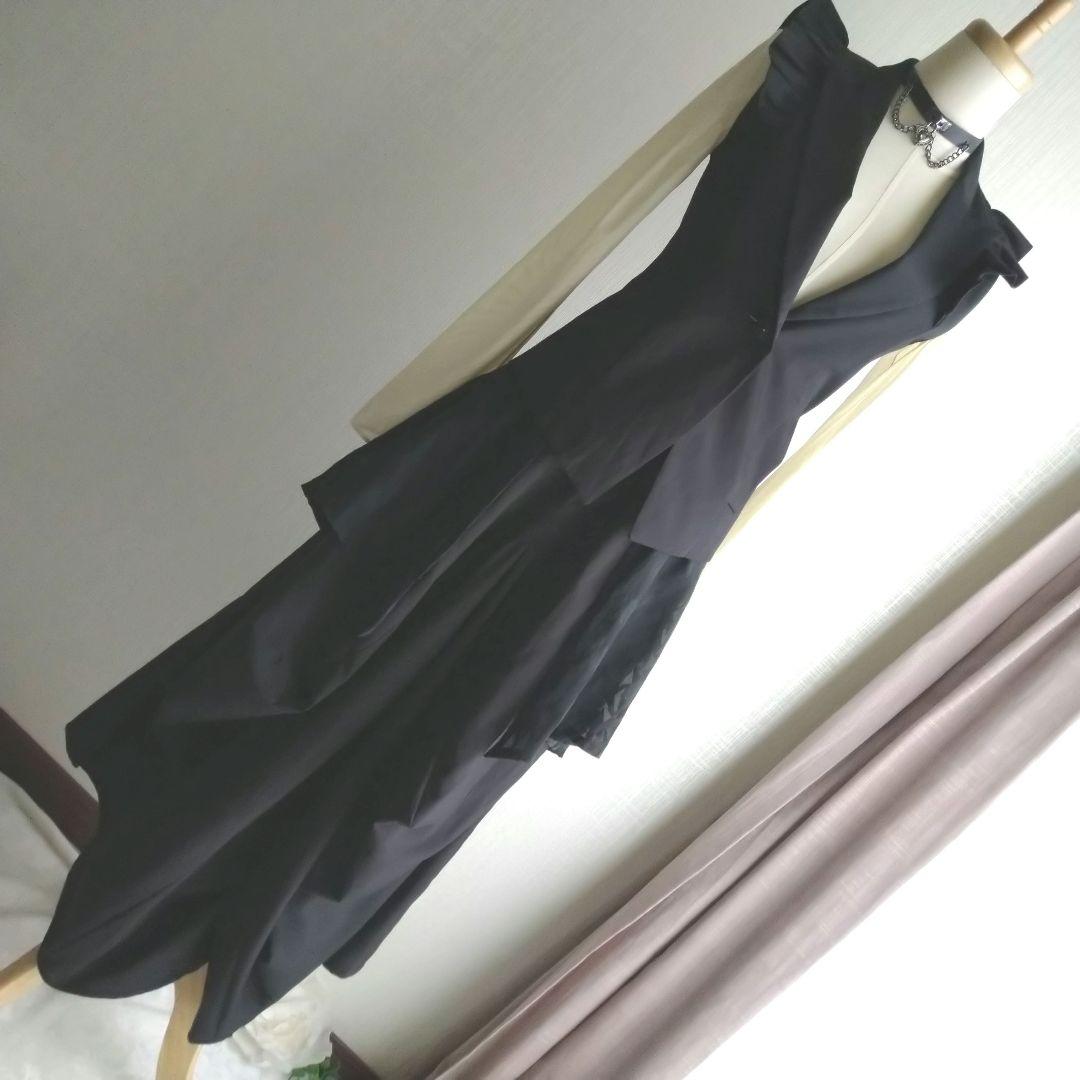 エイチナオト サルエルパンツ ワイドレッグ デザインパンツ チドリ 黒