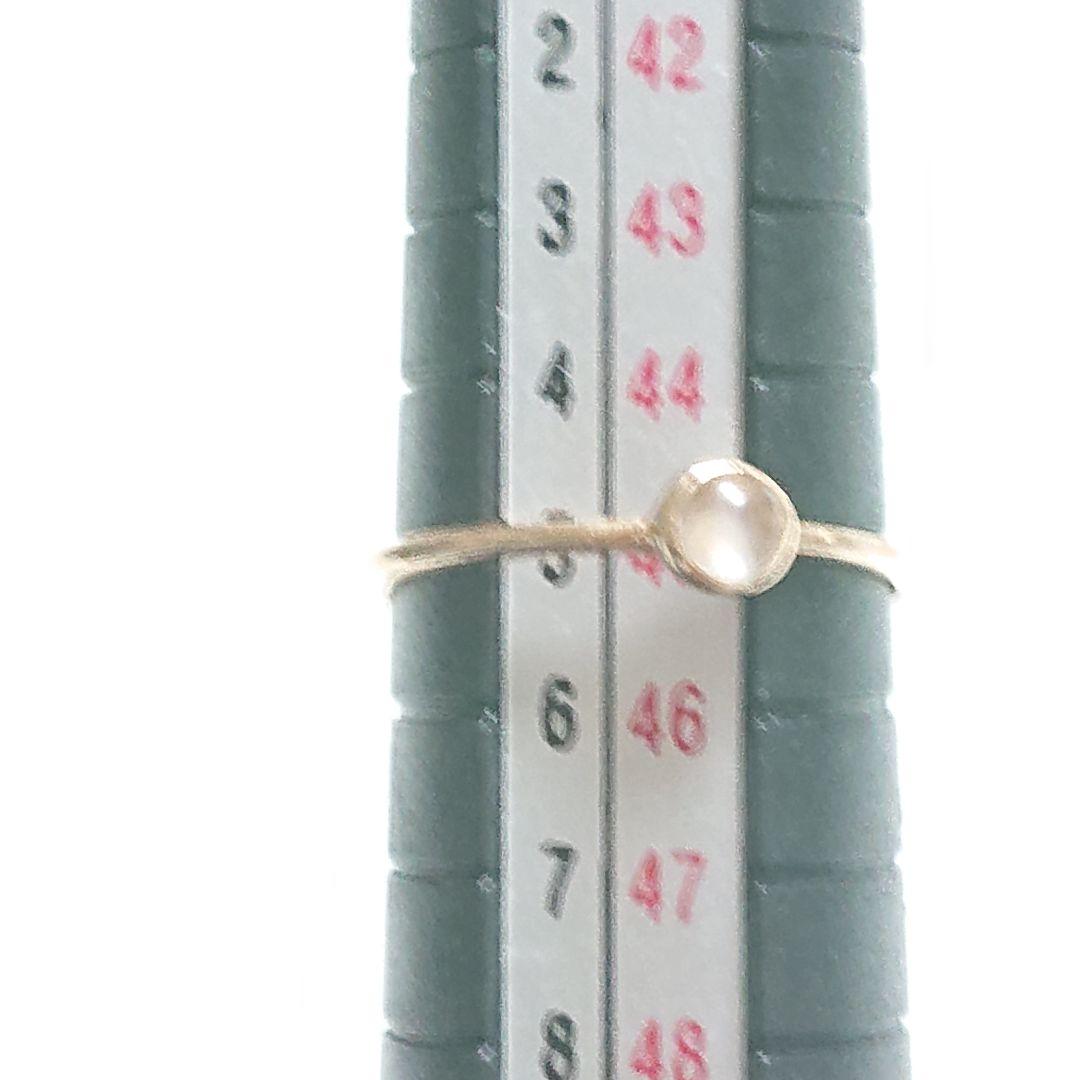 k10イエローゴールド ムーンストーン リング ピンキー 10金 6月誕生石