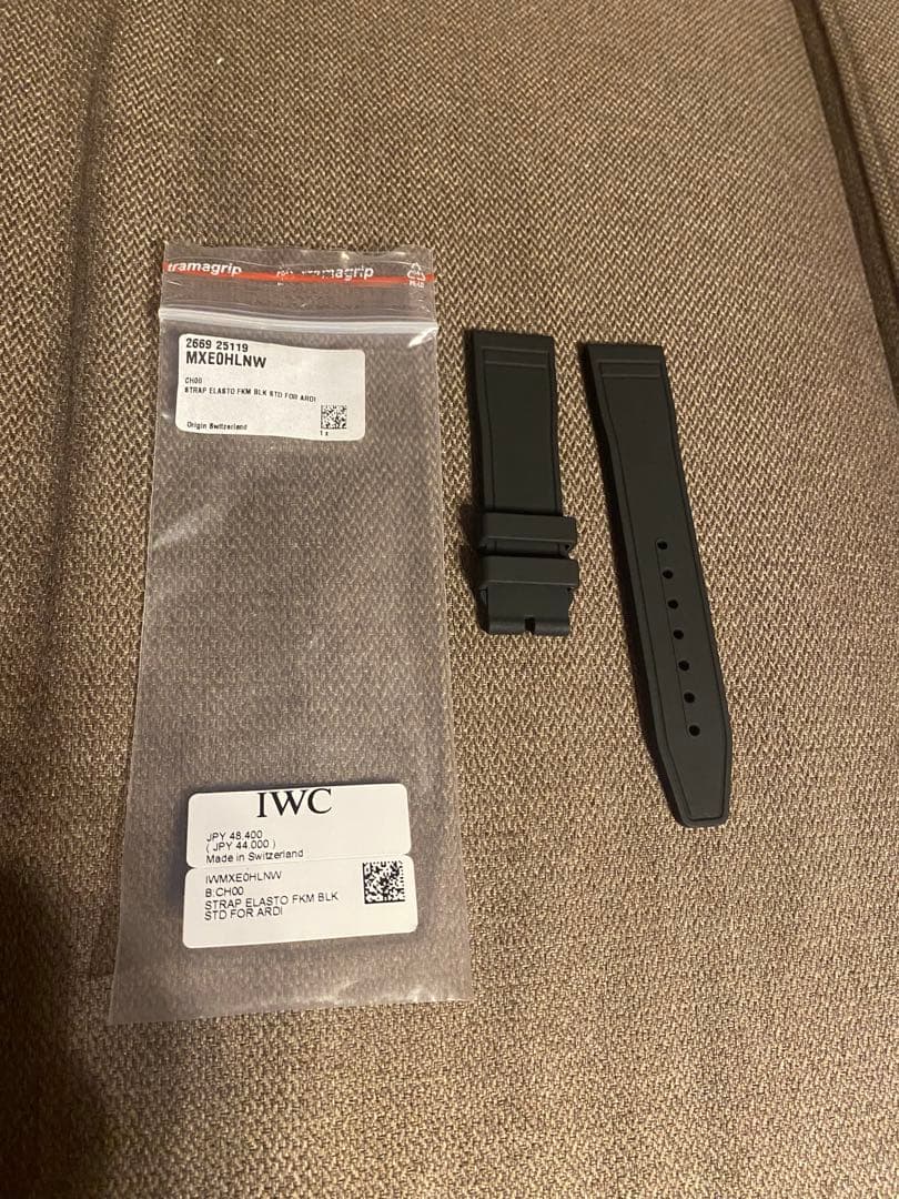 IWC 純正黒ラバーストラップEasX-CHANGE 20ミリ未使用品マーク20