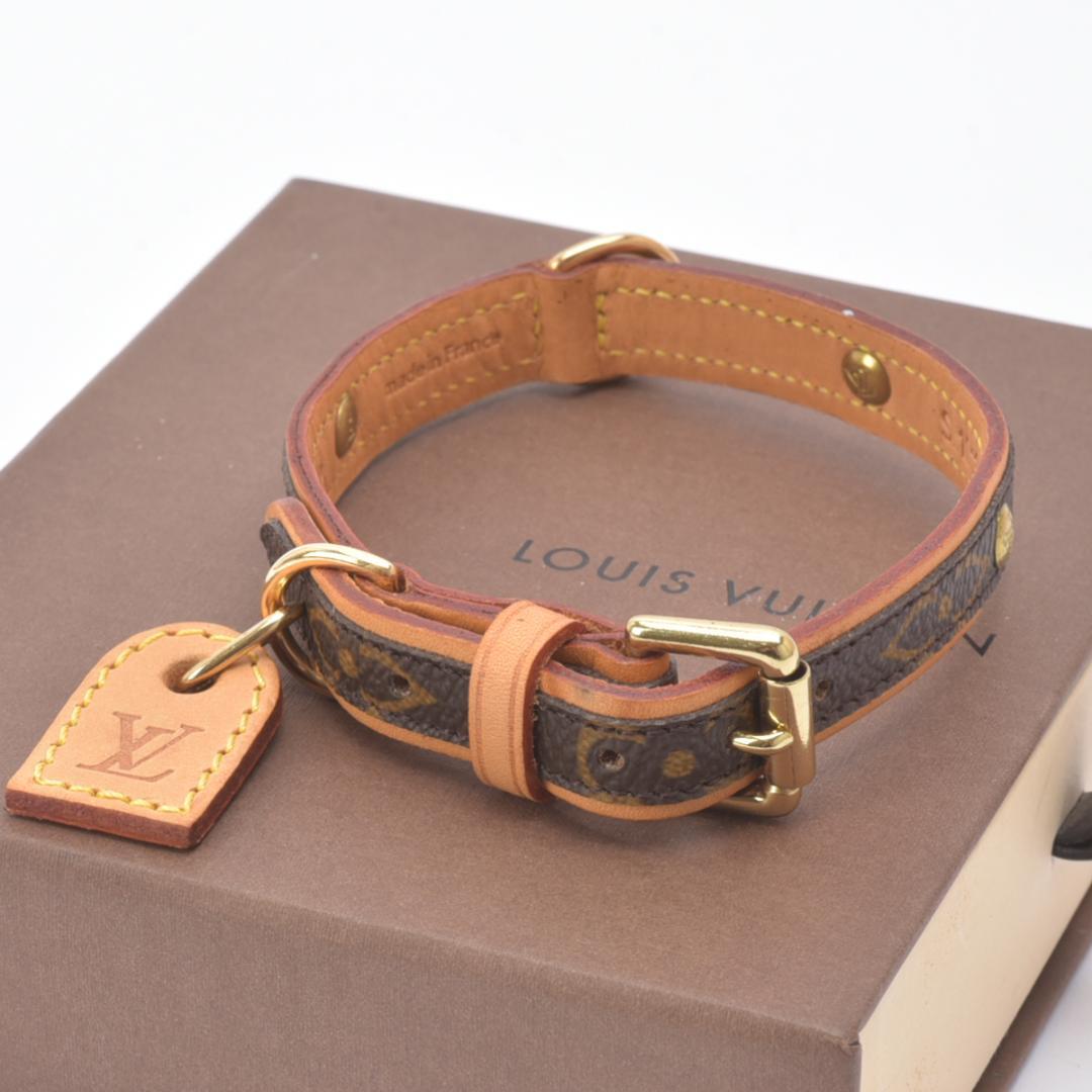 極美品 ルイヴィトン コリエ・バクスターPM 首輪 モノグラム 小型犬 箱付き