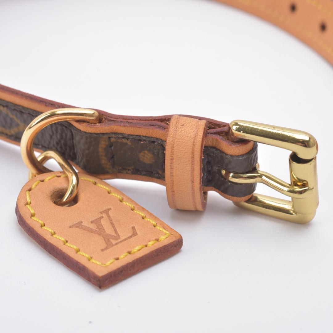 極美品 ルイヴィトン コリエ・バクスターPM 首輪 モノグラム 小型犬 箱付き