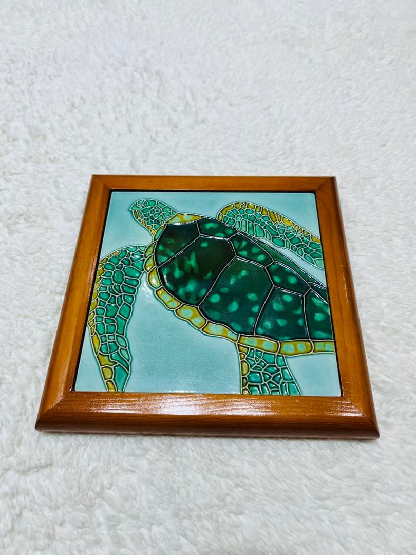 美品 ウミガメのタイルアート
