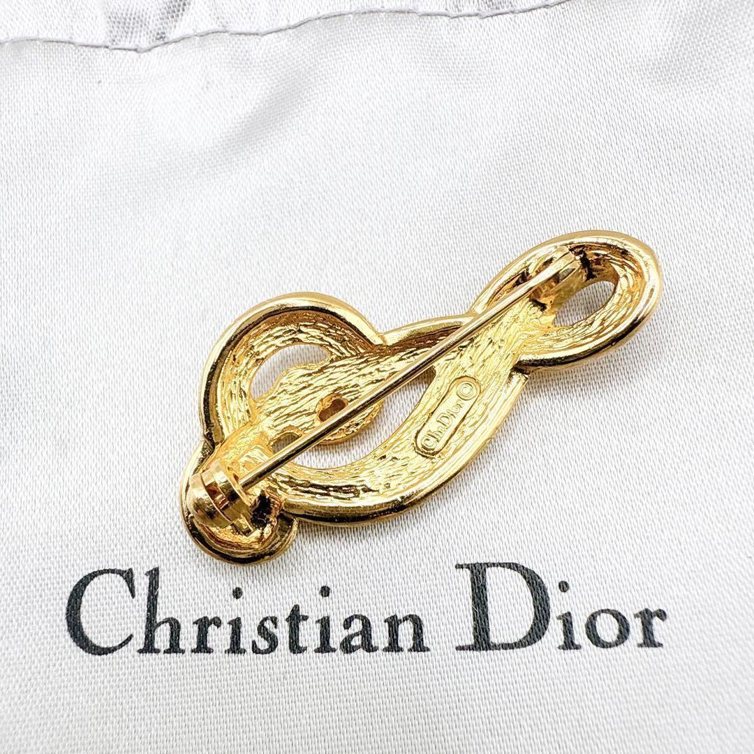2596-4 極美品✨Dior　ブローチ　CD　ロゴ　希少　刻印