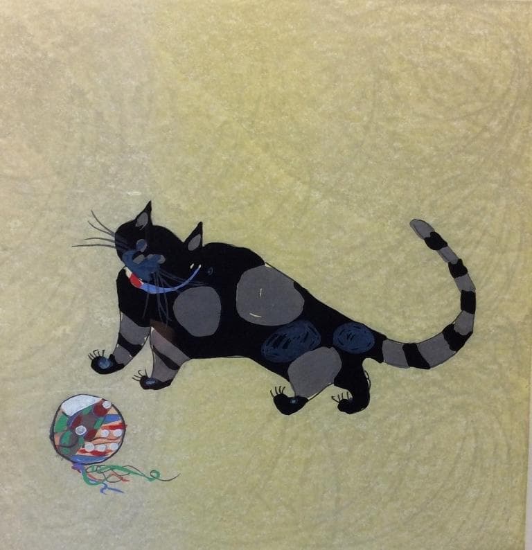 美品 フジ子・ヘミング 「猫十態 スージィー」直筆サイン・限定15/200 木版