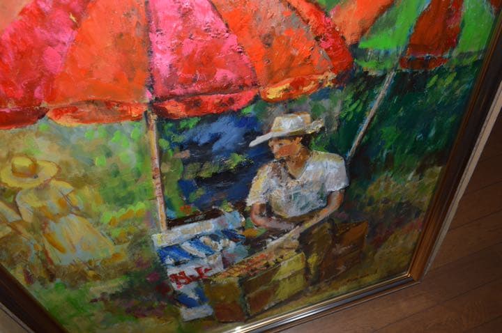 井上和久油彩画 アイス売りの男