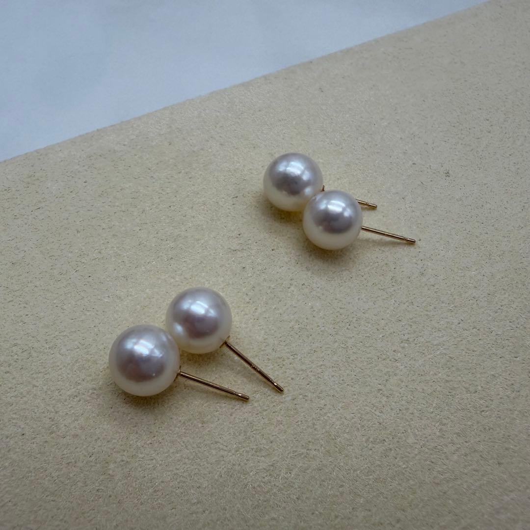 ＊専用ページ＊18金akoya真珠ピアス　無調色　2ペア