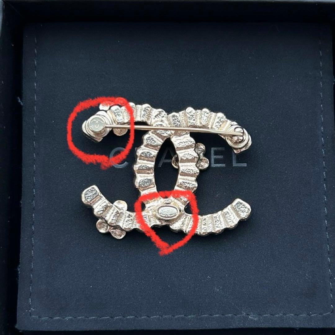 【CHANEL】シャネルCCロゴ お花ブローチ