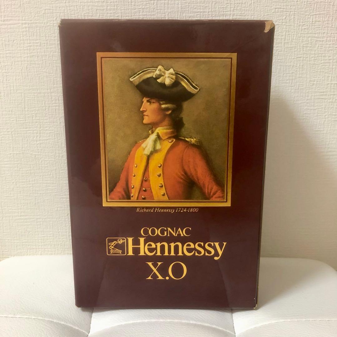 古酒　Hennessy XO ブランデー　金キャップ　グリーンボトル