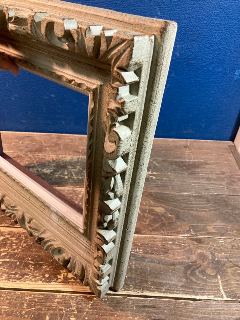 h 額縁　壁掛けインテリア　ヴィンテージ　アンティーク調　木製　ヨーロピアン風