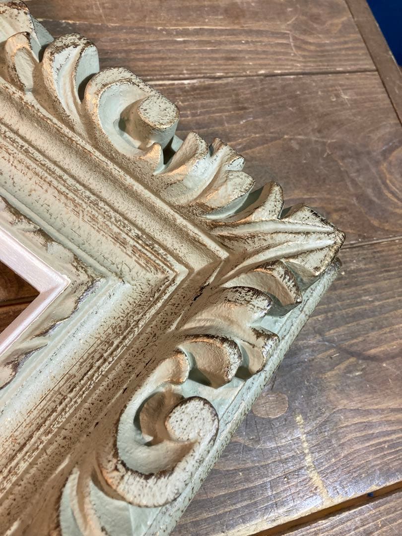 h 額縁　壁掛けインテリア　ヴィンテージ　アンティーク調　木製　ヨーロピアン風