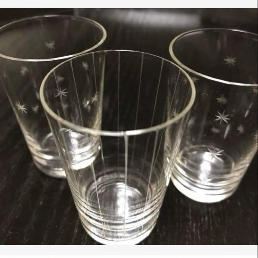 ショットグラス　セット　切子　ガラス　硝子　縞　柄　模様　星