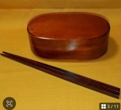 卸直販　木曽ひのきメンパ　曲げわっぱ　摺り漆塗り　深蓋15cm 木曽ひのき箸付き