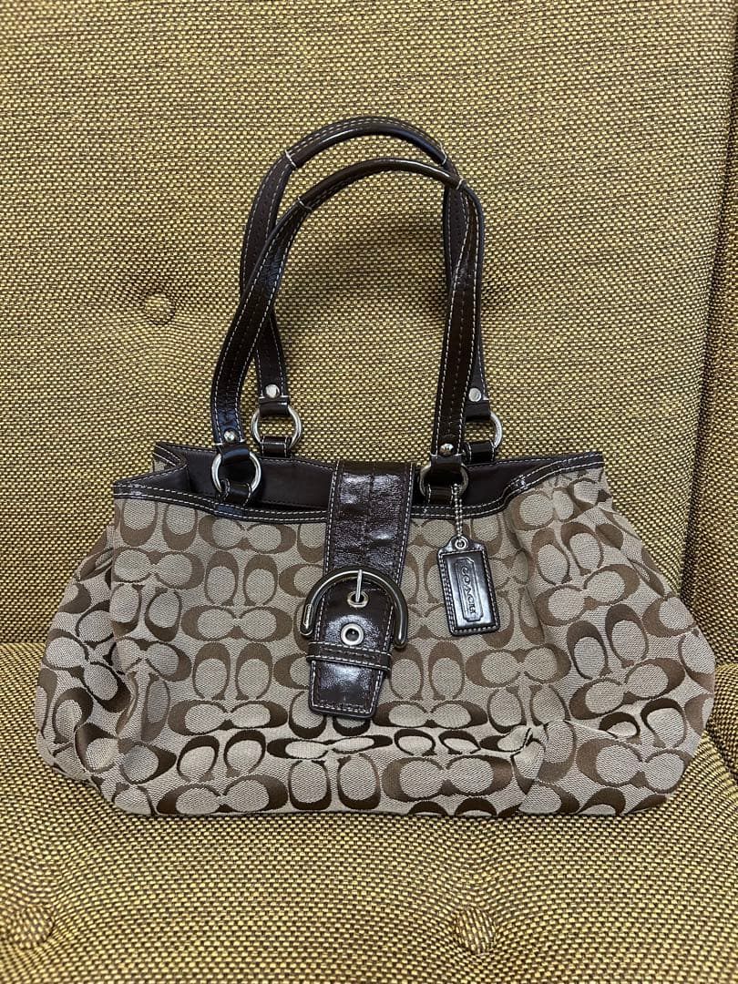 COACH ショルダーバッグ シグネチャー ブラウン