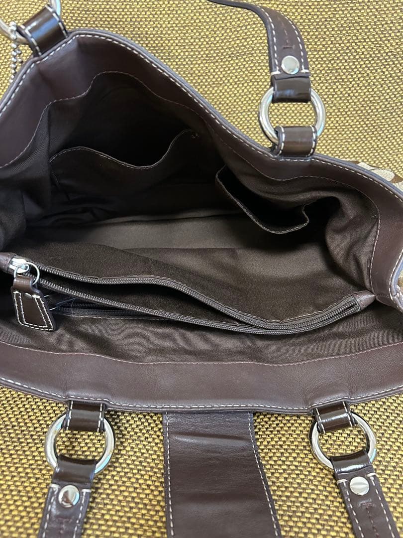 COACH ショルダーバッグ シグネチャー ブラウン