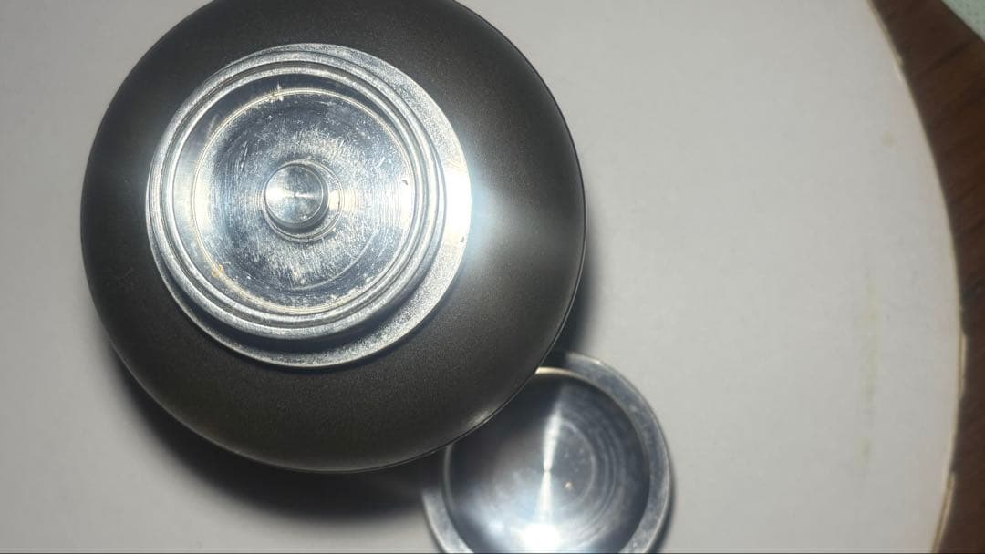 （鉛）金属製 茶道具 松の木彫刻