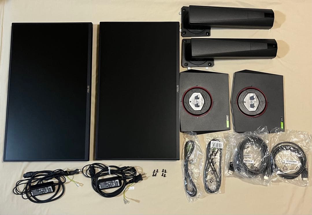 【2台セット】ASUS ゲーミングモニター VG258QR アーム＆台未使用