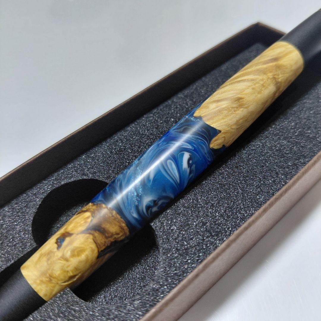 希少！新品！ボナンペン レジンウッド 地球 真鍮金具 シャーペン ノベルティ付き