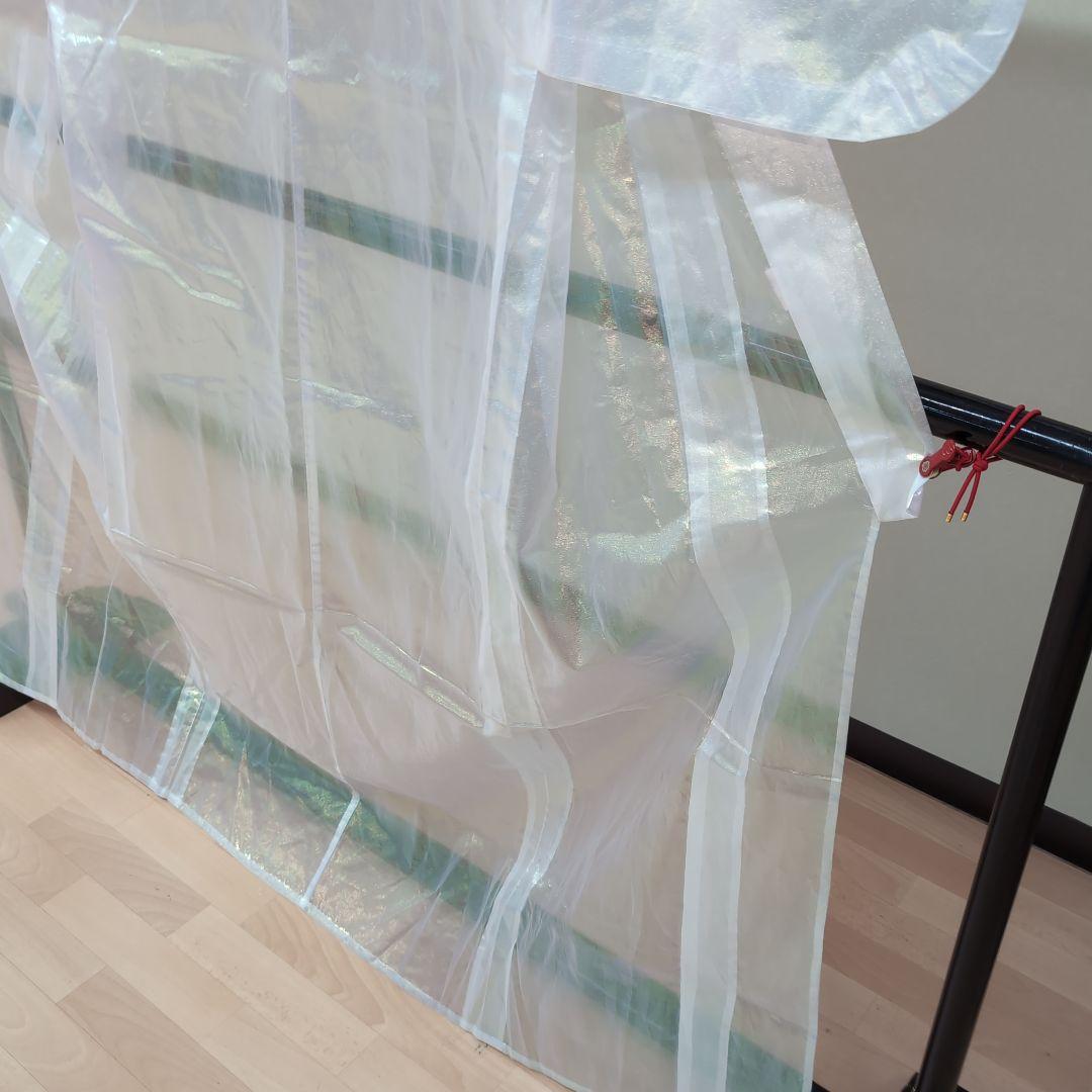 踊り着物、 オーガンジー 真珠パール色