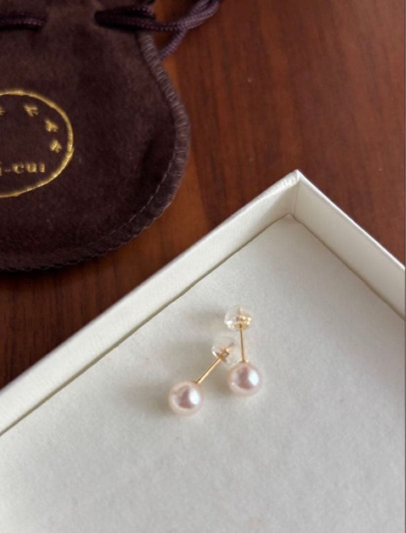 【cui-cui】K18あこやパールピアス（新品未使用）