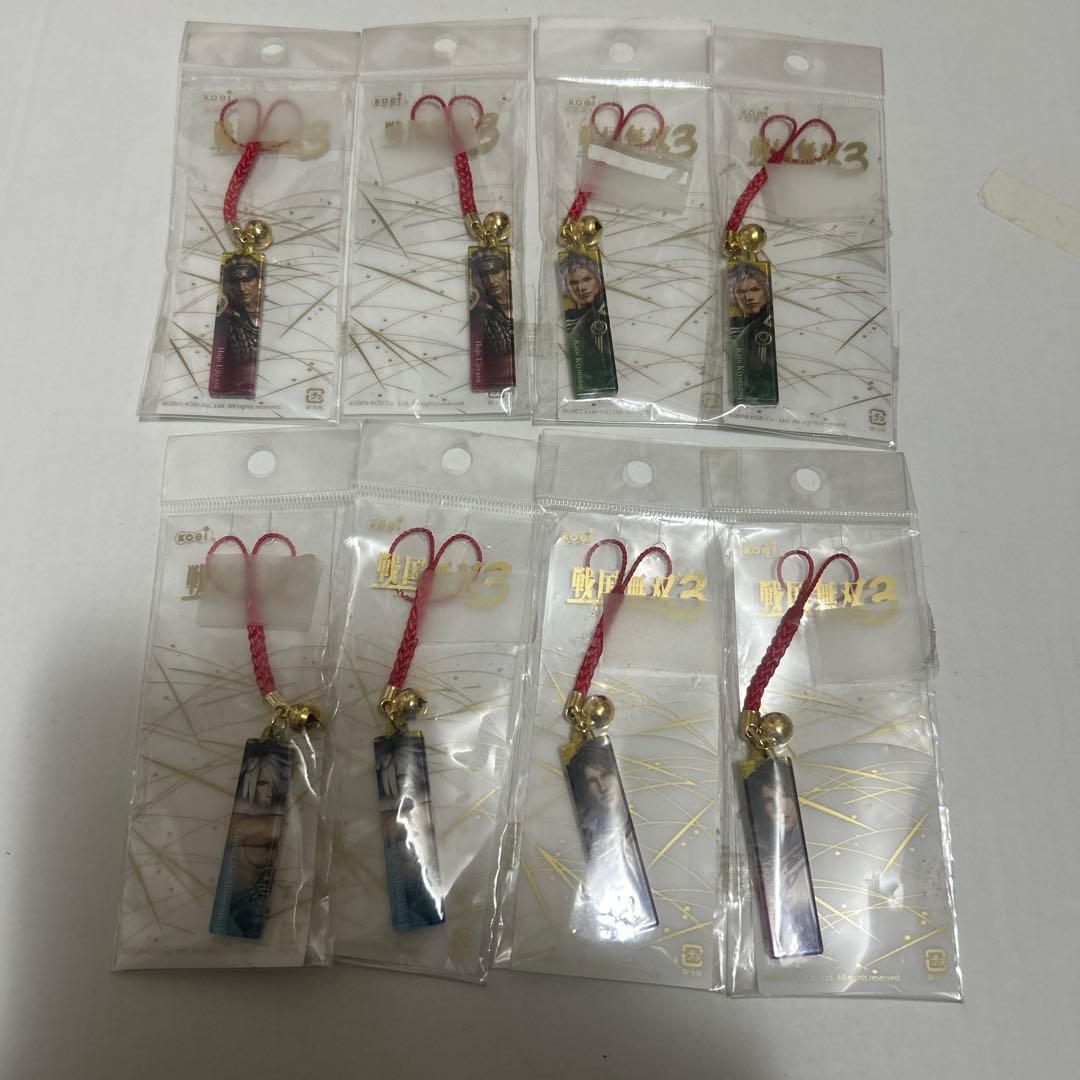 戦国無双3 アクリル値付　ストラップ　8個セット　新品未開封