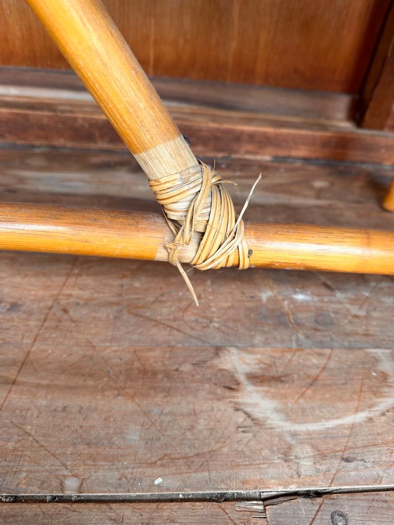 【送料込み】ラタン テーブル椅子 アンティーク ビンテージ　ラタン好き必見