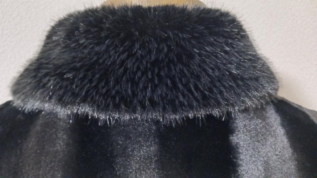 イタリア製 ミンク ＆ カシミヤ混 ファーコート 毛皮 厚手 防寒 日本サイズL