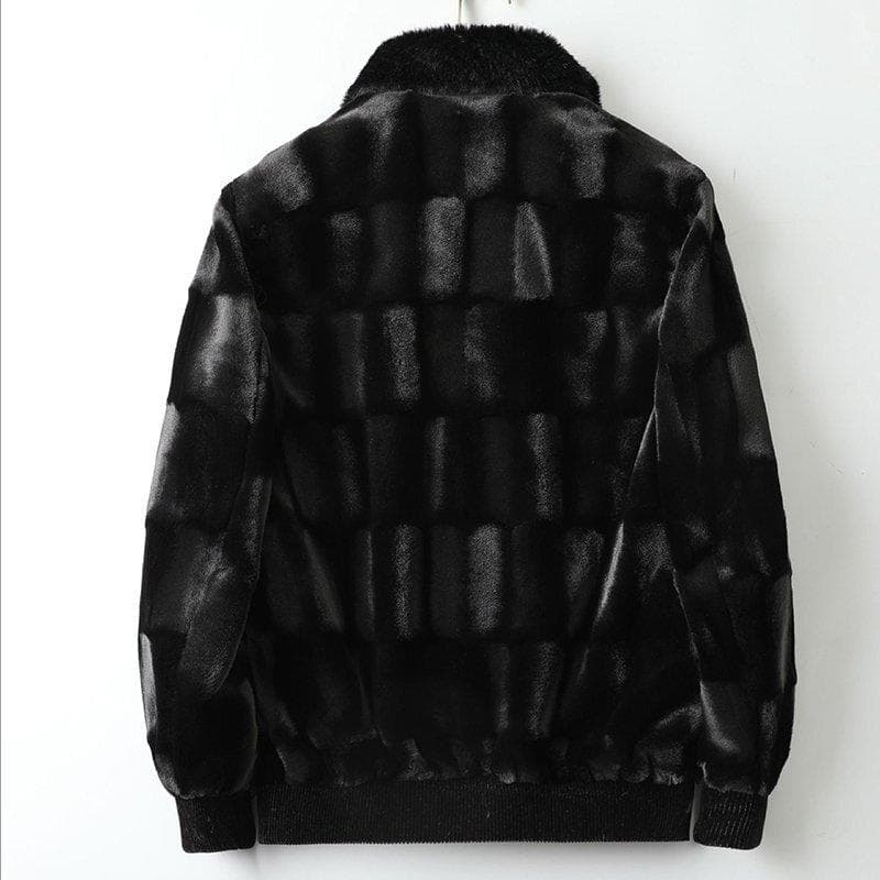 イタリア製 ミンク ＆ カシミヤ混 ファーコート 毛皮 厚手 防寒 日本サイズL