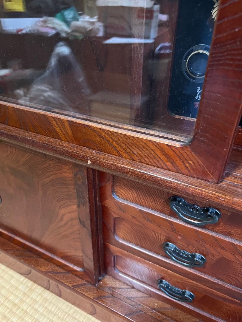 桃　茶箪笥　昭和レトロ