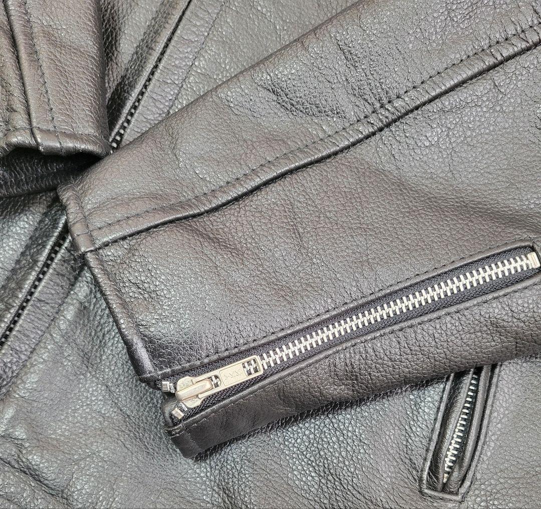 美品 本革 レザージャケット シングルライダース