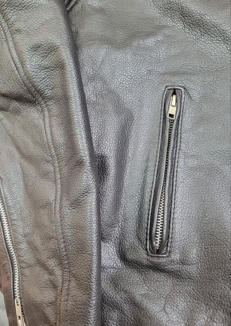 美品 本革 レザージャケット シングルライダース