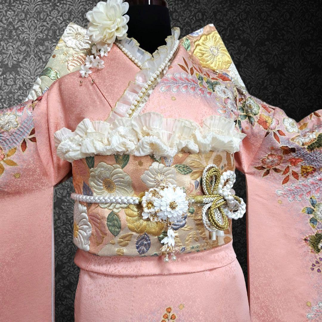 振袖フルセット(8点)・辻ヶ花・辻が花・翠山工房・落款有り・胴裏正絹・高級手縫い