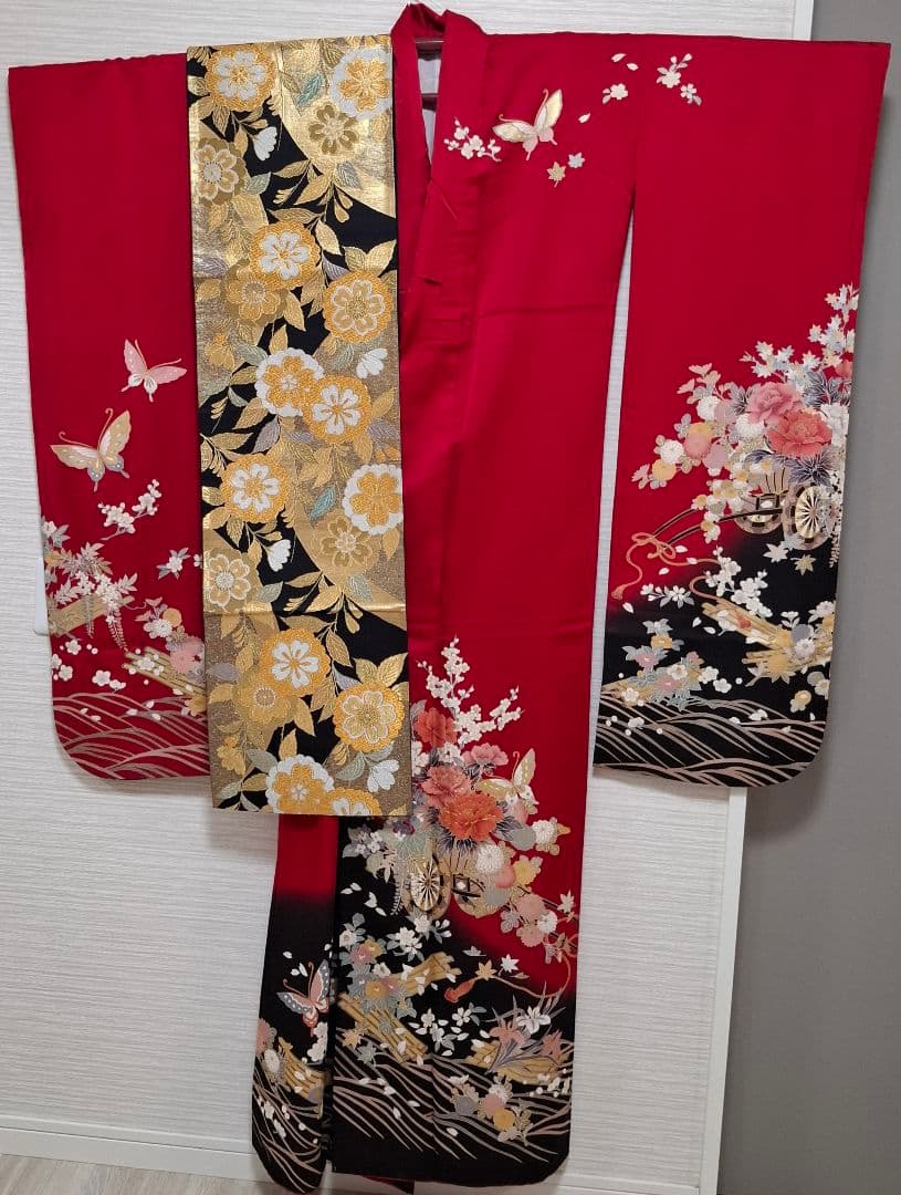 本振り袖・袋帯の２点セット