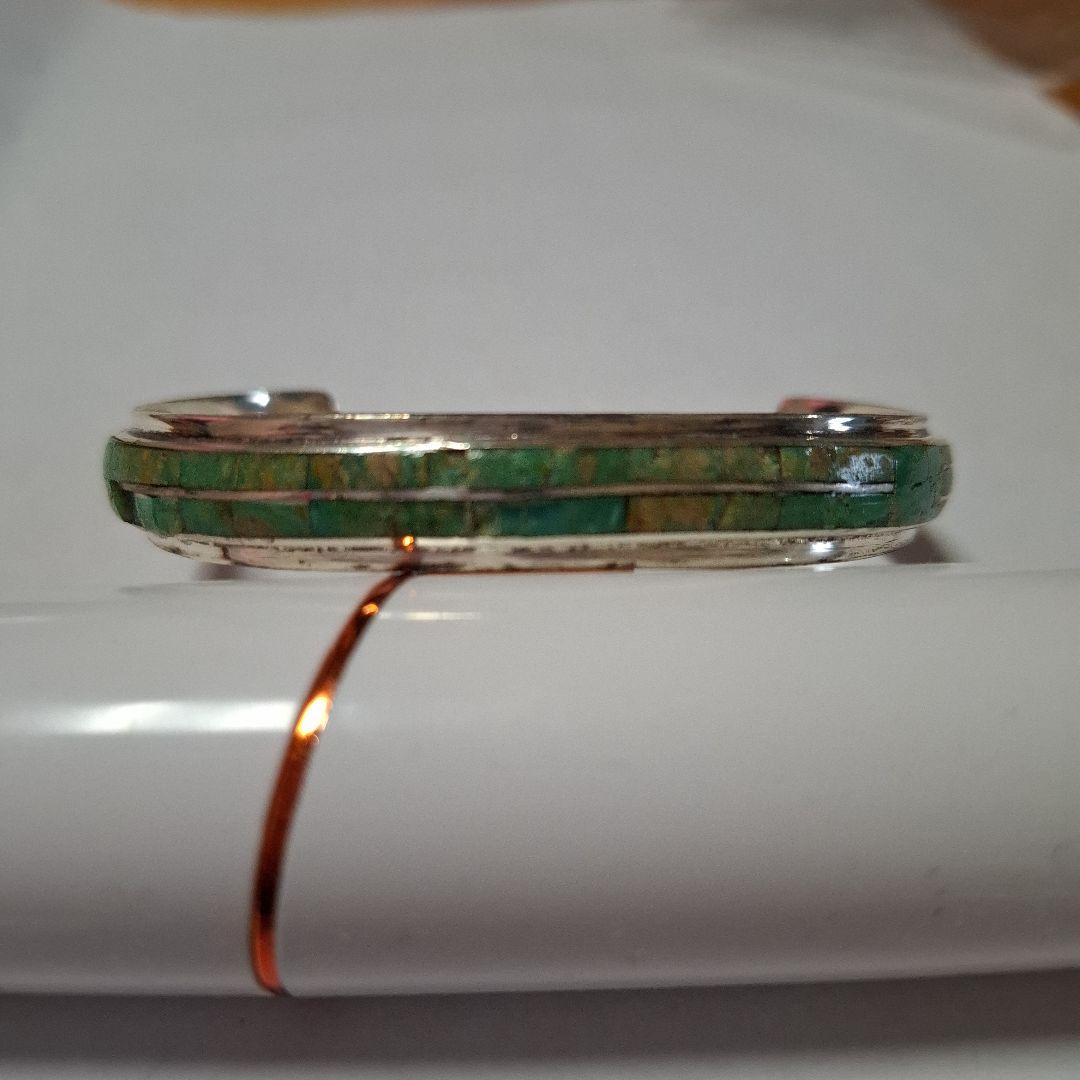 ナバホターコイズグリーン シルバーバングル