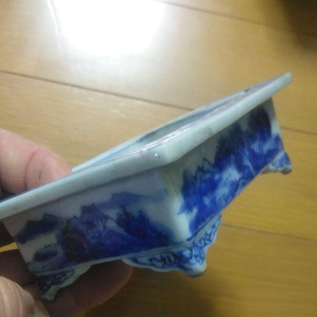 古伊万里、有田焼、染付鉢、ミニ鉢、盆栽鉢、盆栽小鉢、鉢、植木鉢、山野草鉢盆栽水盤